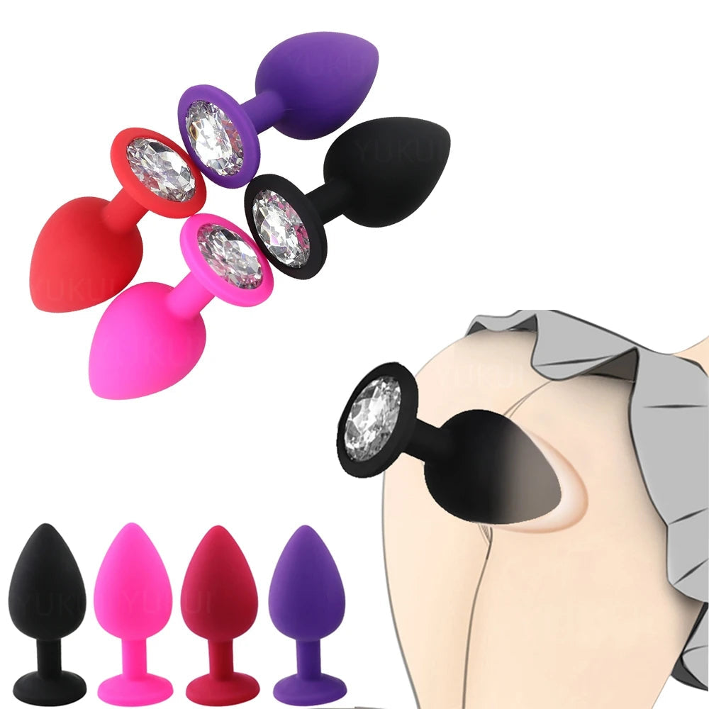 Soft Silicone Anal Butt Plug Men Prostate Massager Adult Gay Products Ass Stuffed Anal Trainer Unisex Sex Toys for Couples Goods EROCIT