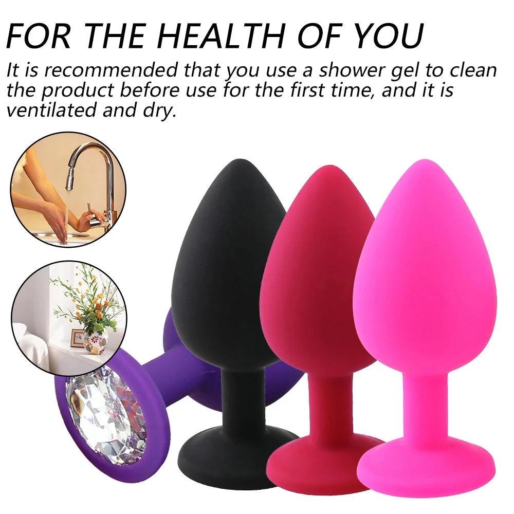 Soft Silicone Anal Butt Plug Men Prostate Massager Adult Gay Products Ass Stuffed Anal Trainer Unisex Sex Toys for Couples Goods EROCIT