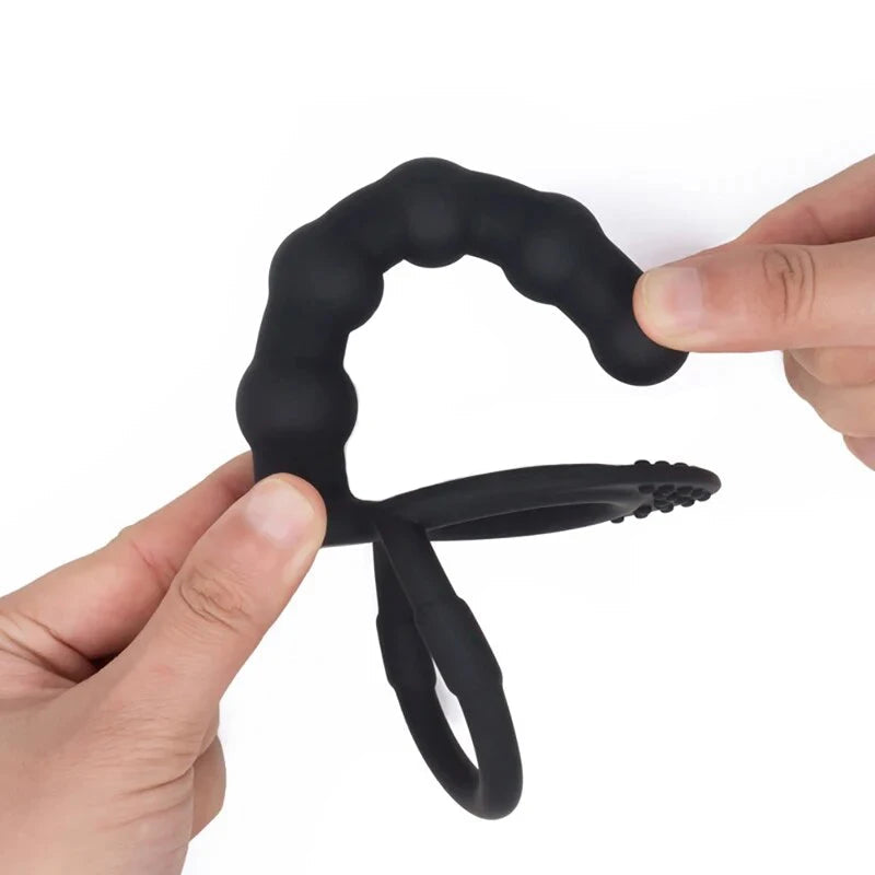 Double Penetration Anal Sex Toys For Men & Women - Dildo Penis Butt Plug, Anal Beads & Cock Ring for Delay Ejaculation EROCIT