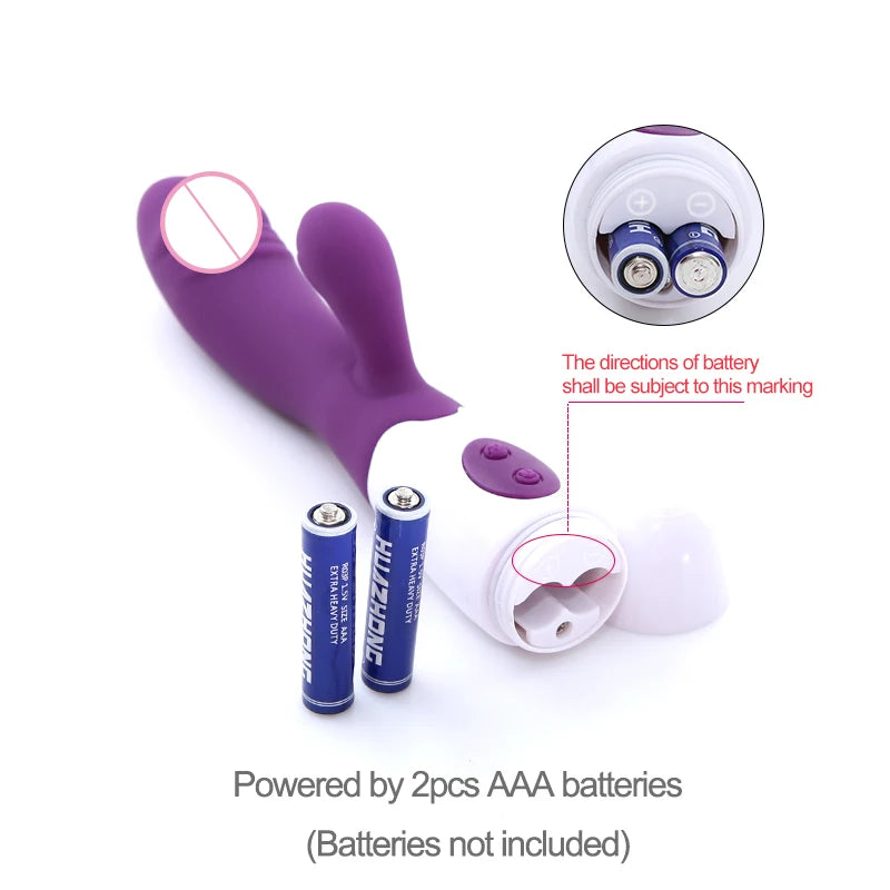 Rabbit Vibrator for Women Vagina G-Spot Nipple Clitoris Stimulator Thrusting Telescopic Rotating Dildo for Adult Sexy Toys EROCIT