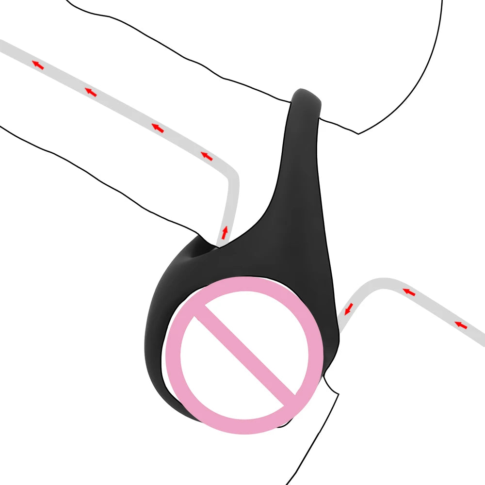 IKOKY Cock Ring Soft Silicone Sex Toys for Men Male Masturbator Sexy Dual Ring Penis Ring Men Time Delay Ejaculation EROCIT
