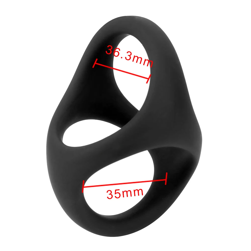 IKOKY Cock Ring Soft Silicone Sex Toys for Men Male Masturbator Sexy Dual Ring Penis Ring Men Time Delay Ejaculation EROCIT