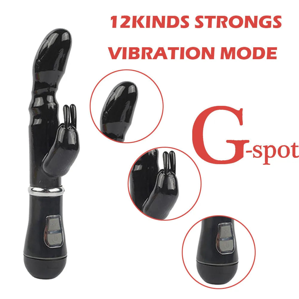 12 Speed G Spot Rabbit Vibrator Anal Sex Toys for Women Dildo AV Stick Vagina Clitoral Massager Female Masturbator Adult Product EROCIT