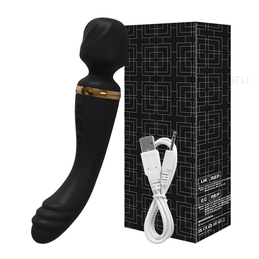 AV Vibrator for Women Vagina Massager USB Rechargeable 2 Motors G Spot Clit Clitoris Stimulator Female Sex Toys Adults Goods EROCIT