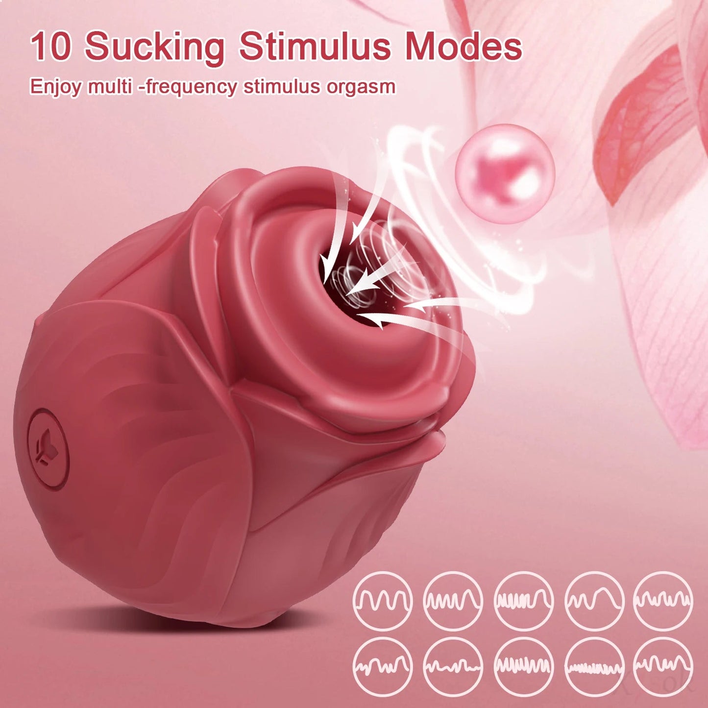 Rose-Sucking Dildo Vibrator Sex Toys for Women Sucking Clitoral Nipple Clit Sucker G Spot Vibrators Adults Goods Ses Toy 18+ EROCIT