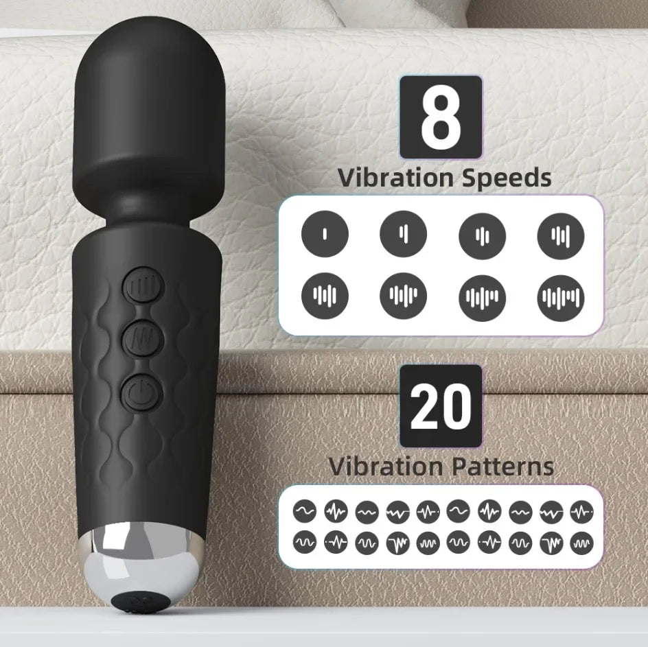 20 Speeds Powerful AV Vibrator for Women Nipple G spot Clitoris Stimulator Magic-Wand Dildo Female Masturbation Adult Sex Toys EROCIT