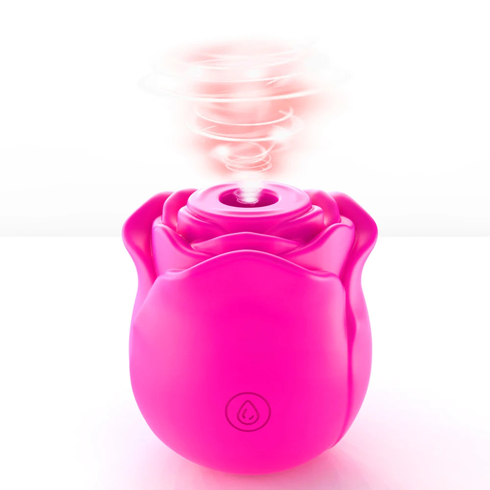 1PC Rose Flower 2 In 1 Vibrator Sucking Beating Nipple Clitoral Stimulator Powerful G-spot Vaginal Vibrator Sex Toys for Women EROCIT
