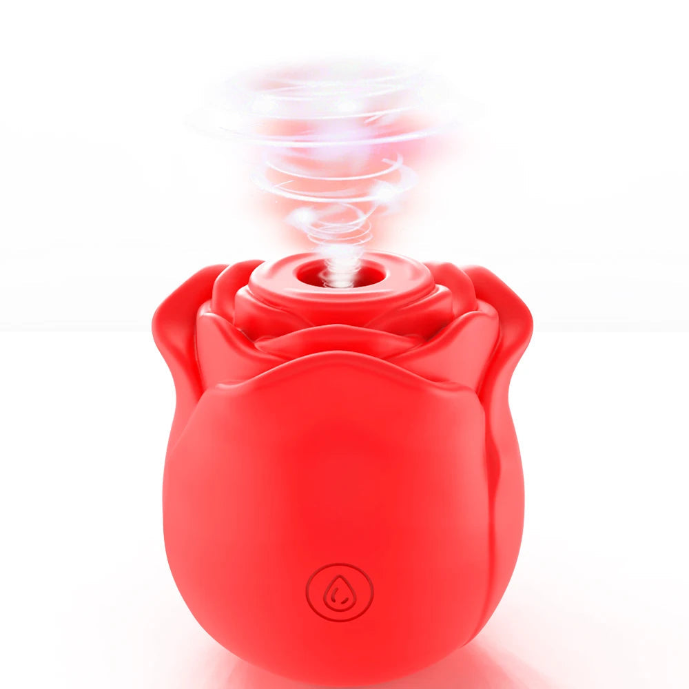 1PC Rose Flower 2 In 1 Vibrator Sucking Beating Nipple Clitoral Stimulator Powerful G-spot Vaginal Vibrator Sex Toys for Women EROCIT