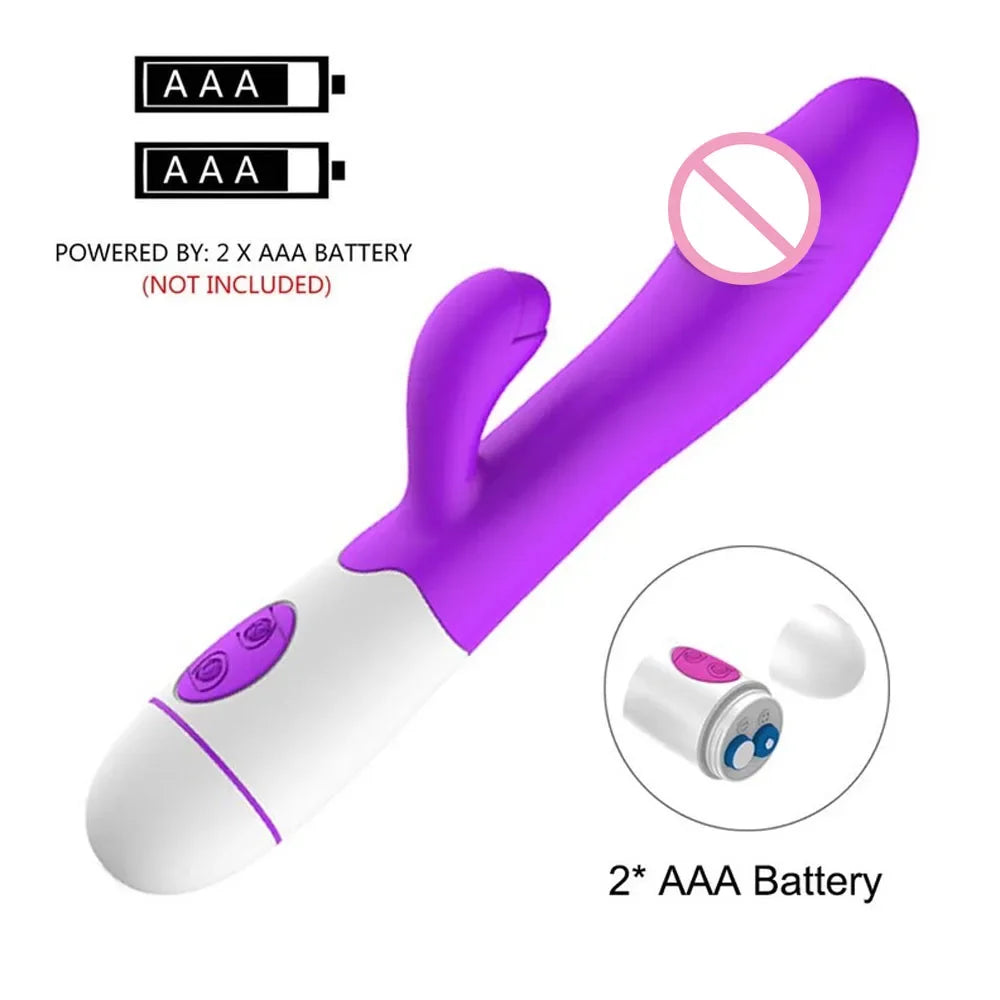 Rabbit Vibrator for Women Vagina G-Spot Nipple Clitoris Stimulator Thrusting Telescopic Rotating Dildo for Adult Sexy Toys EROCIT