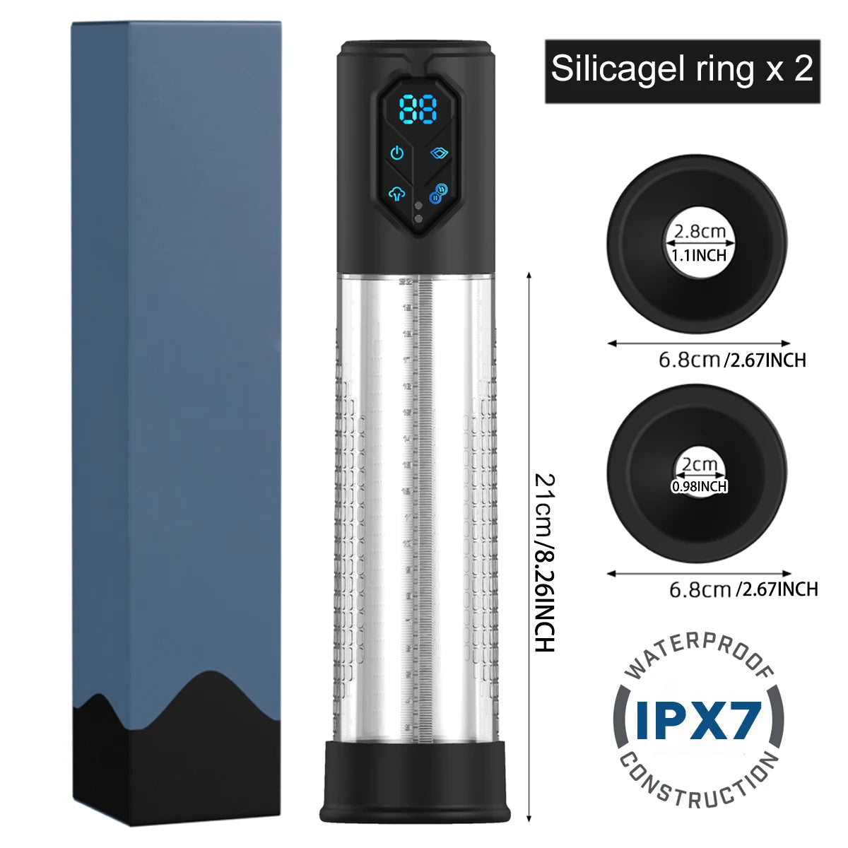 Electric Penis Pump Sex Toys for Men Penis Extension Automatic IPX7 Penis Water Pump Penis Enlargement Dick Erection Penis Train EROCIT
