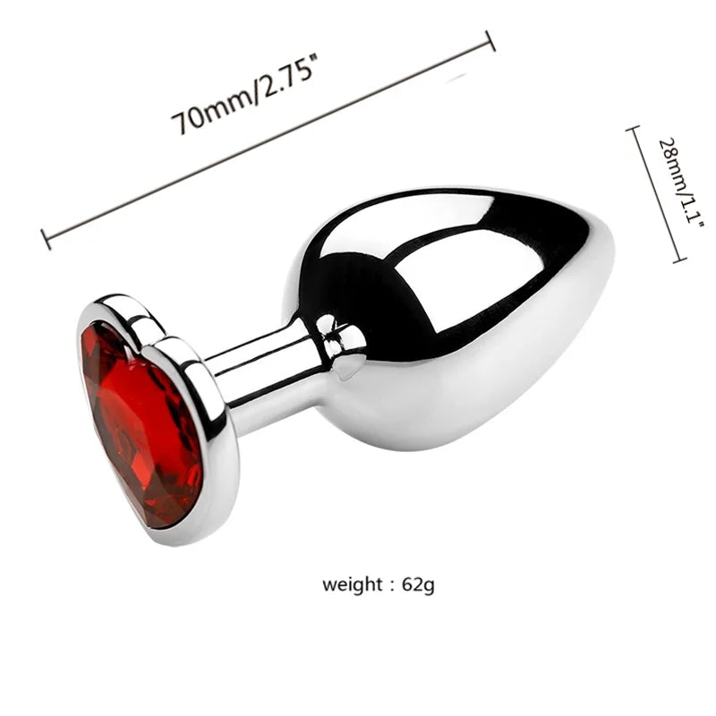 3PCS S/M/L Metal Anal Plug Butt Plug Sex Toy Butt Toy for Women Men Couples Gay Adult Game Masturbator Anal Diamond Sex Shop EROCIT