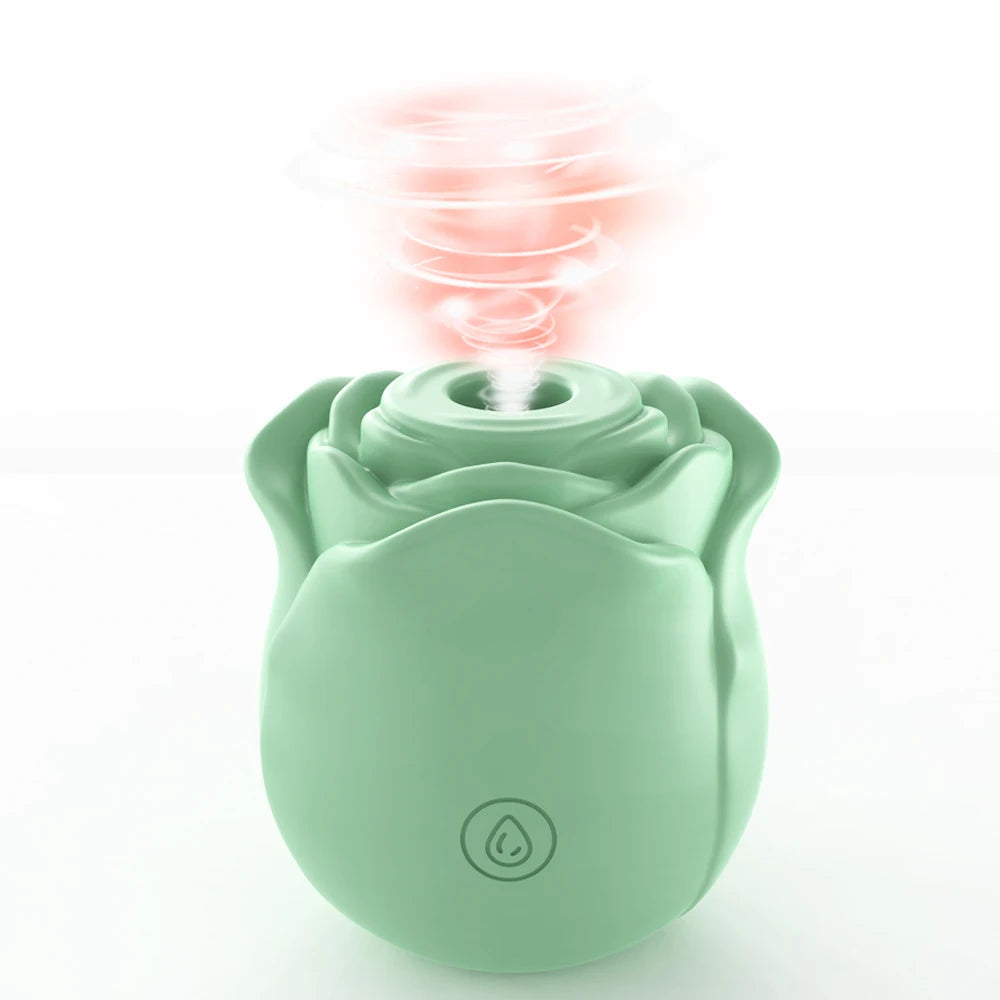 1PC Rose Flower 2 In 1 Vibrator Sucking Beating Nipple Clitoral Stimulator Powerful G-spot Vaginal Vibrator Sex Toys for Women EROCIT