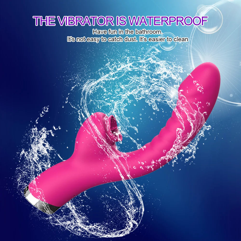 Tongue Licking Vibrator 2 In 1 Adult Women Sex Toys Dildos Vibrators Clitoris Stimulator With 20 Speeds Vibrators Sex Product EROCIT