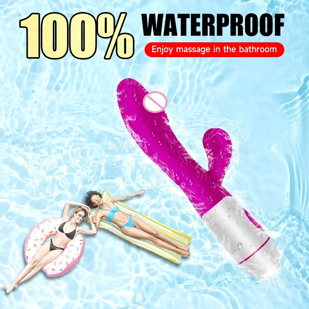 Rabbit Vibrator Dildo Powerful Dual Vibration G Spot Clitoris Stimulation Masturbators Vaginal Massager Adult For Women Sex Toys EROCIT
