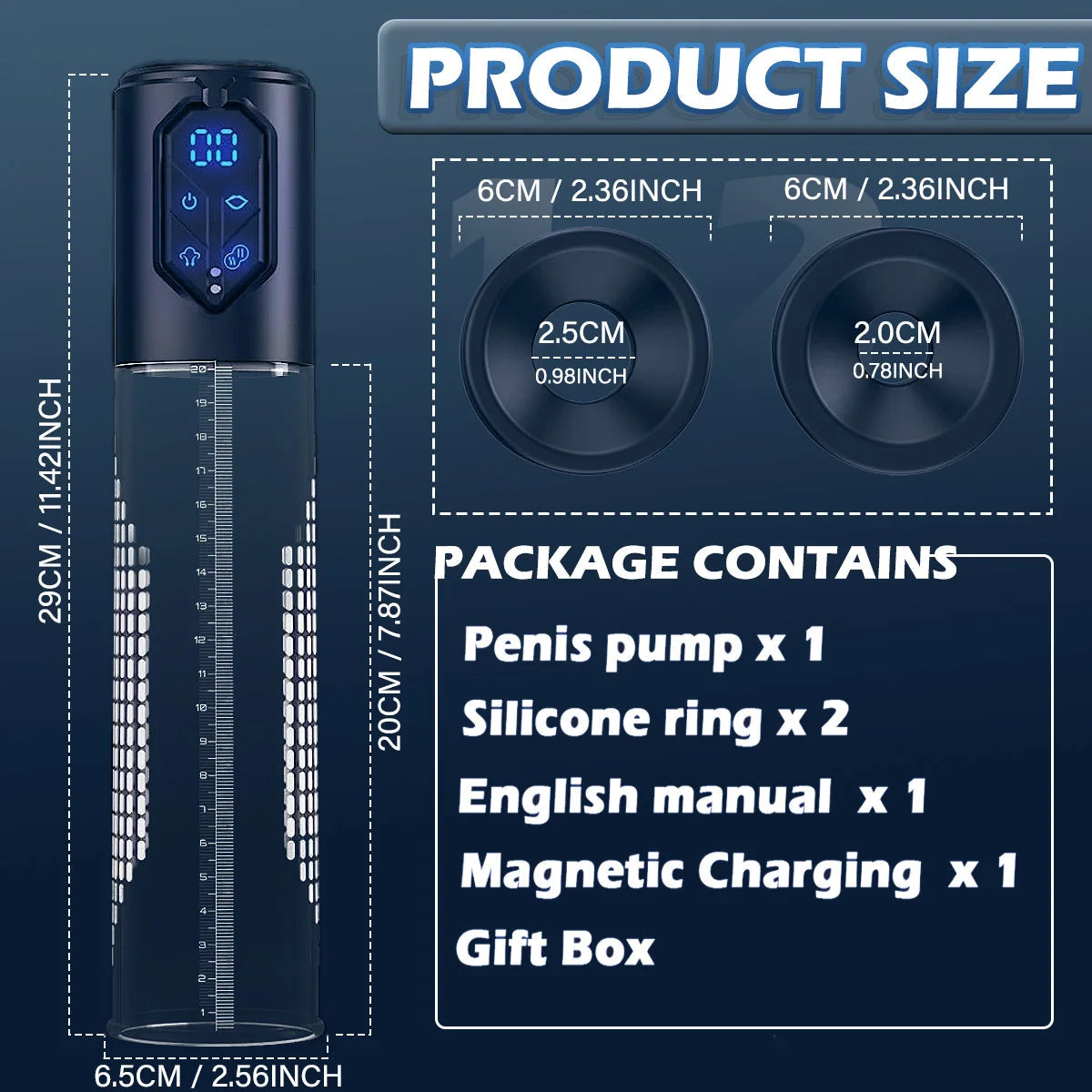 Electric Penis Pump Sex Toys for Men Penis Extension Automatic IPX7 Penis Water Pump Penis Enlargement Dick Erection Penis Train EROCIT