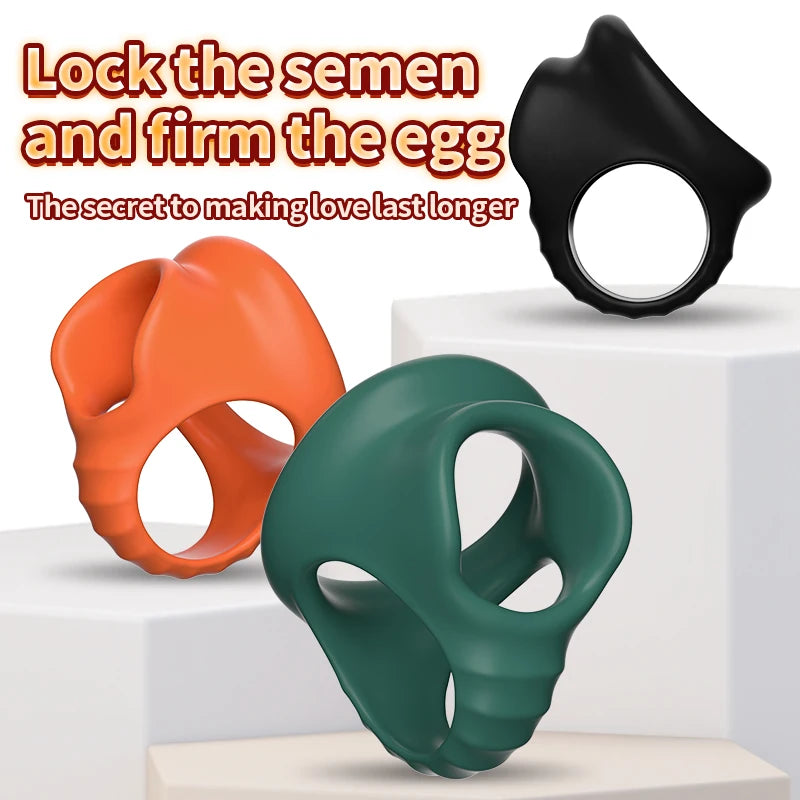 Reusable Penis Ring Silicone Semen Lock Ring Delay Ejaculation Time Lasting Cock Ring Sex Toys For Men Couples Adult Products EROCIT