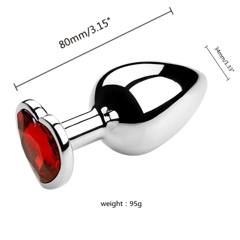 3PCS S/M/L Metal Anal Plug Butt Plug Sex Toy Butt Toy for Women Men Couples Gay Adult Game Masturbator Anal Diamond Sex Shop EROCIT