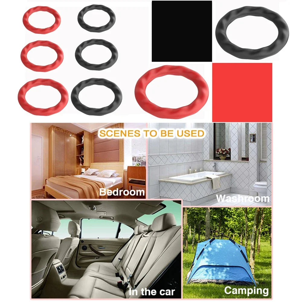 3PCS Cock Rings Penis Enlargement Durable Silicone Penis Ring Sex Toys for Adults Men Male Delay Ejaculation Scrotum Lock Ring EROCIT