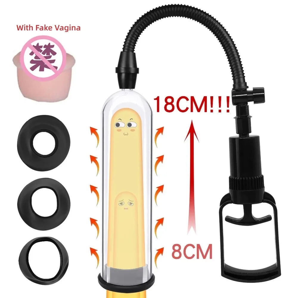 Powerful Penis Pump Extender Enhancement For Man Vacuum Big Dick Trainer Male Lasting Sex Toys EROCIT