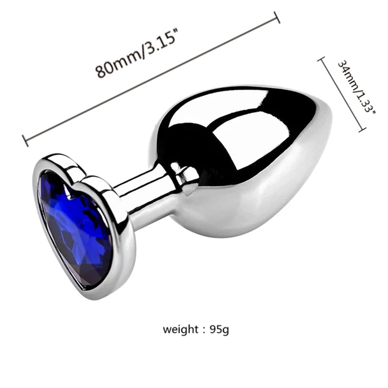 3PCS S/M/L Metal Anal Plug Butt Plug Sex Toy Butt Toy for Women Men Couples Gay Adult Game Masturbator Anal Diamond Sex Shop EROCIT
