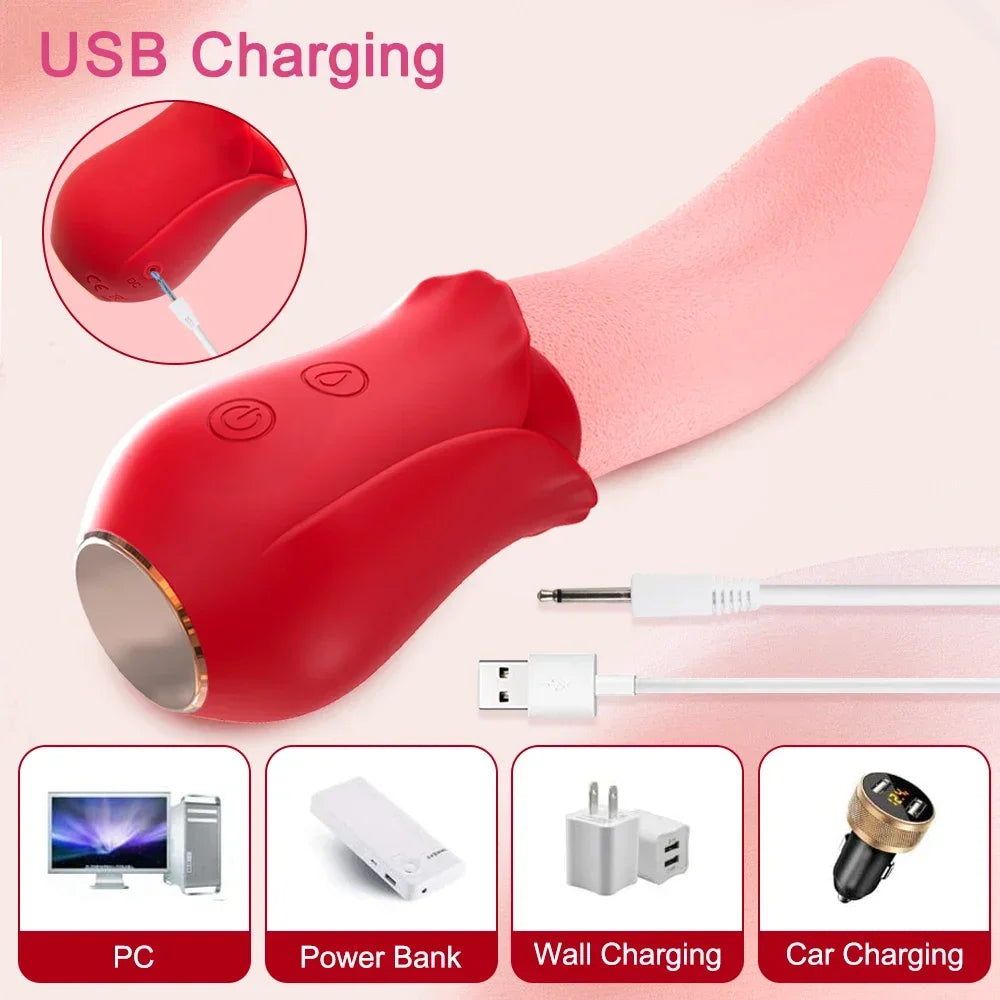Nipple Vagina Tongue Licking Vibrator Massager Masturbation Tools Women Men Sex Toys Penetration Vagina Vibrator Adult Supplies EROCIT