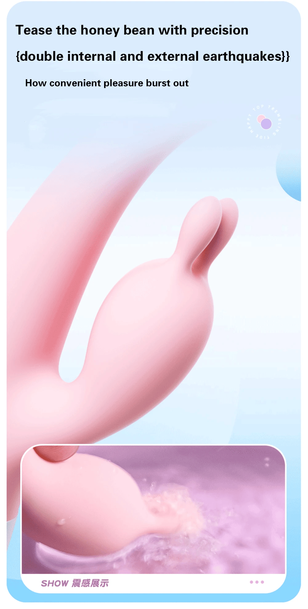 Powerful Double Head Rabbit Vibrators Vagina Clitoris Stimulator G-Spot Massager Sex Toys For Women Female Masturbator Sex Shop EROCIT