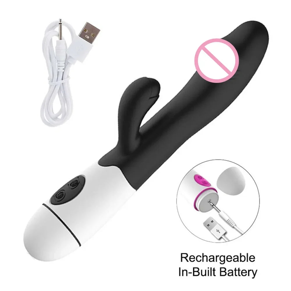 Rabbit Vibrator for Women Vagina G-Spot Nipple Clitoris Stimulator Thrusting Telescopic Rotating Dildo for Adult Sexy Toys EROCIT
