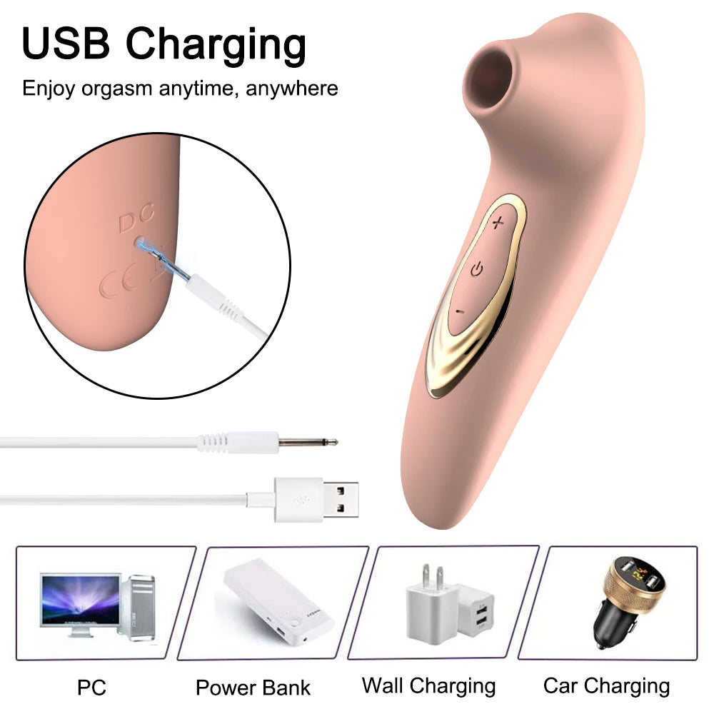 Powerful Sucker Vibrator for Female Clitoris Vagina Sucking Clit Nipple Oral Vacuum Stimulator Massager for Women Adults Sex Toy EROCIT