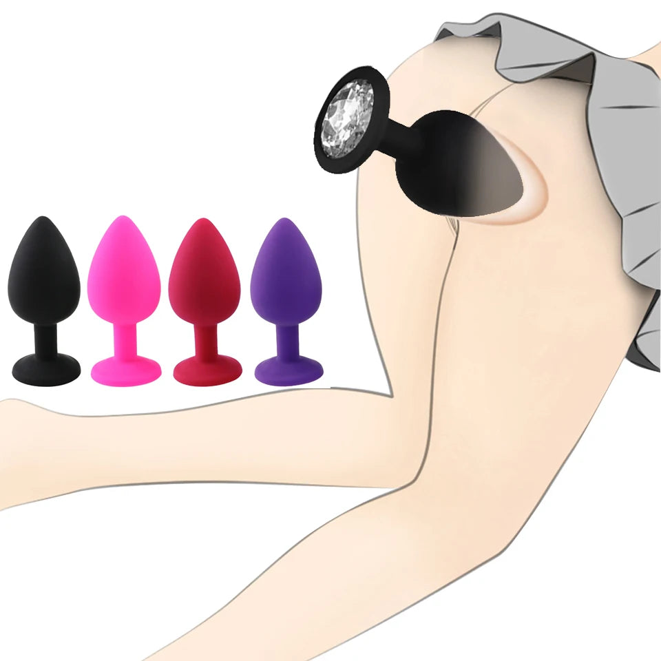 Soft Silicone Anal Butt Plug Men Prostate Massager Adult Gay Products Ass Stuffed Anal Trainer Unisex Sex Toys for Couples Adult EROCIT