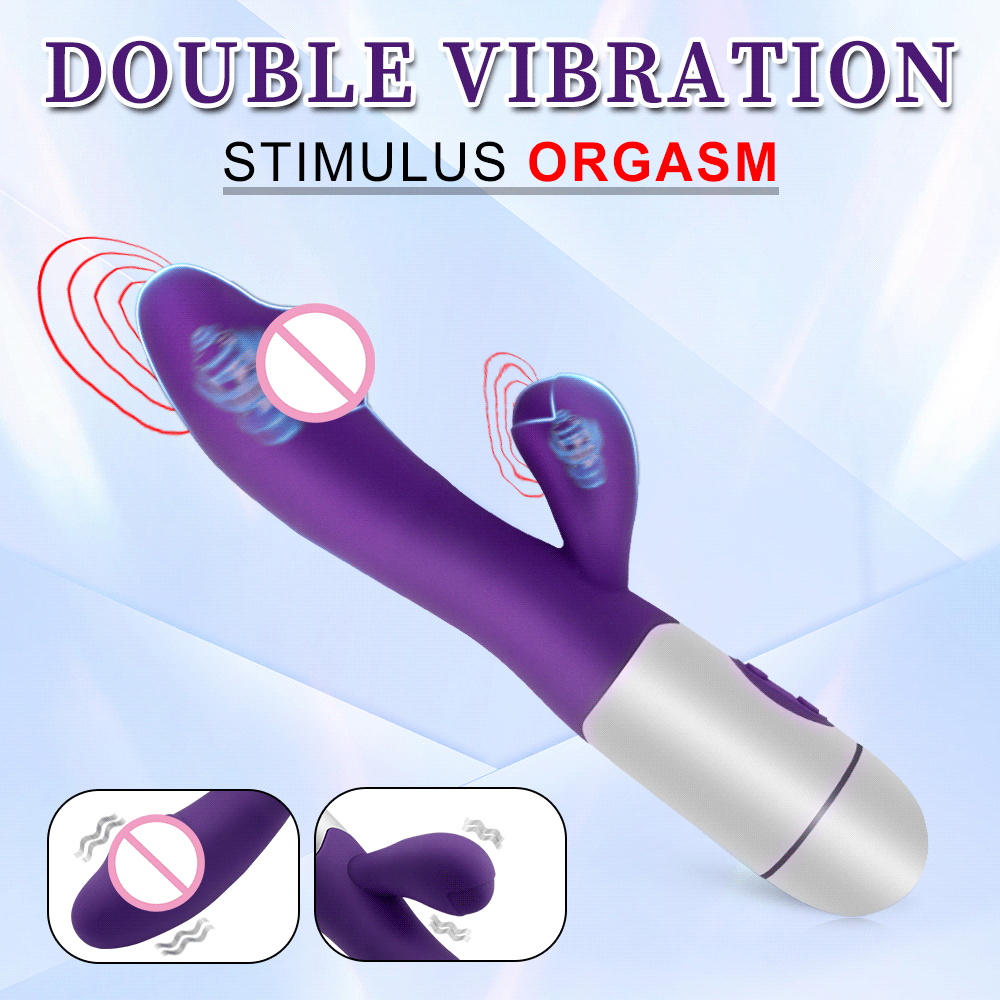 Rabbit Vibrator Sex Toys G Spot For Women Dildo Vibrators Vagina Clitori Massager Dual Vibration AV Stick Safe Sex Adult Product EROCIT