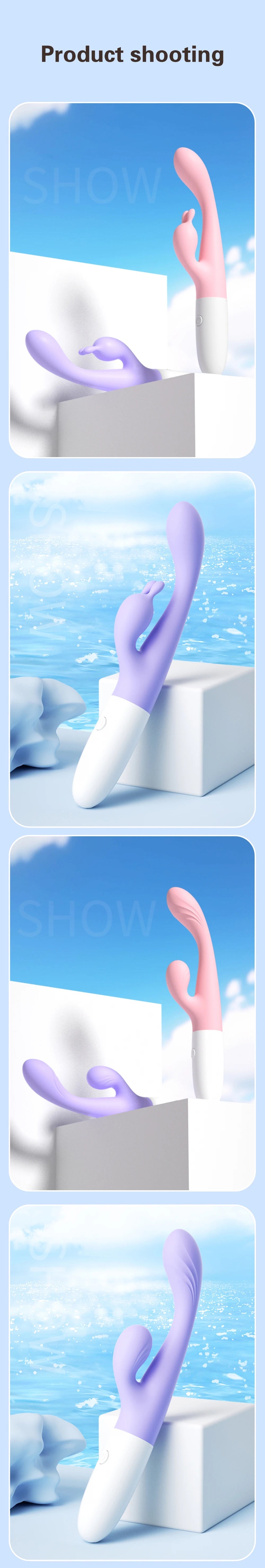 Powerful Double Head Rabbit Vibrators Vagina Clitoris Stimulator G-Spot Massager Sex Toys For Women Female Masturbator Sex Shop EROCIT