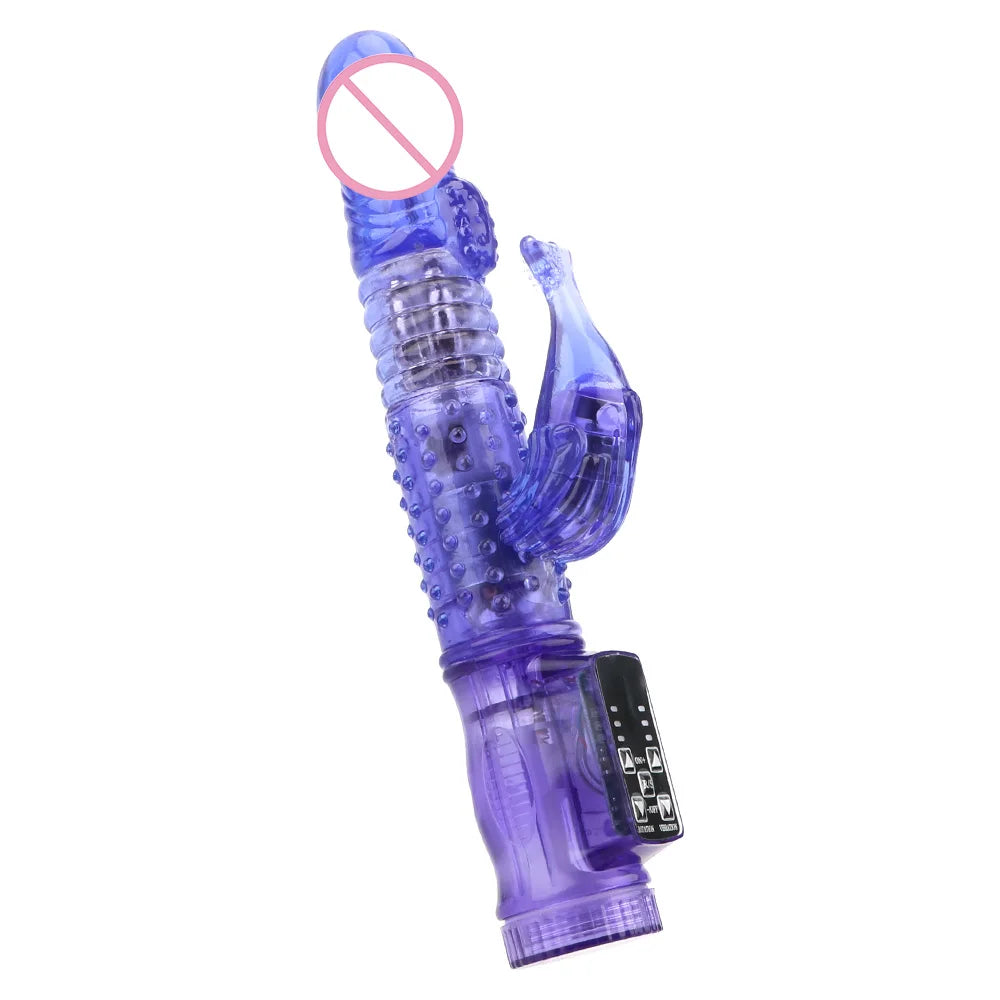 22cm Rotating Beads Vibrators For Women Clitoris Stimulator Vaginal Anal Plug Dildos Female Masturbator Sex Toys Erotic Products EROCIT