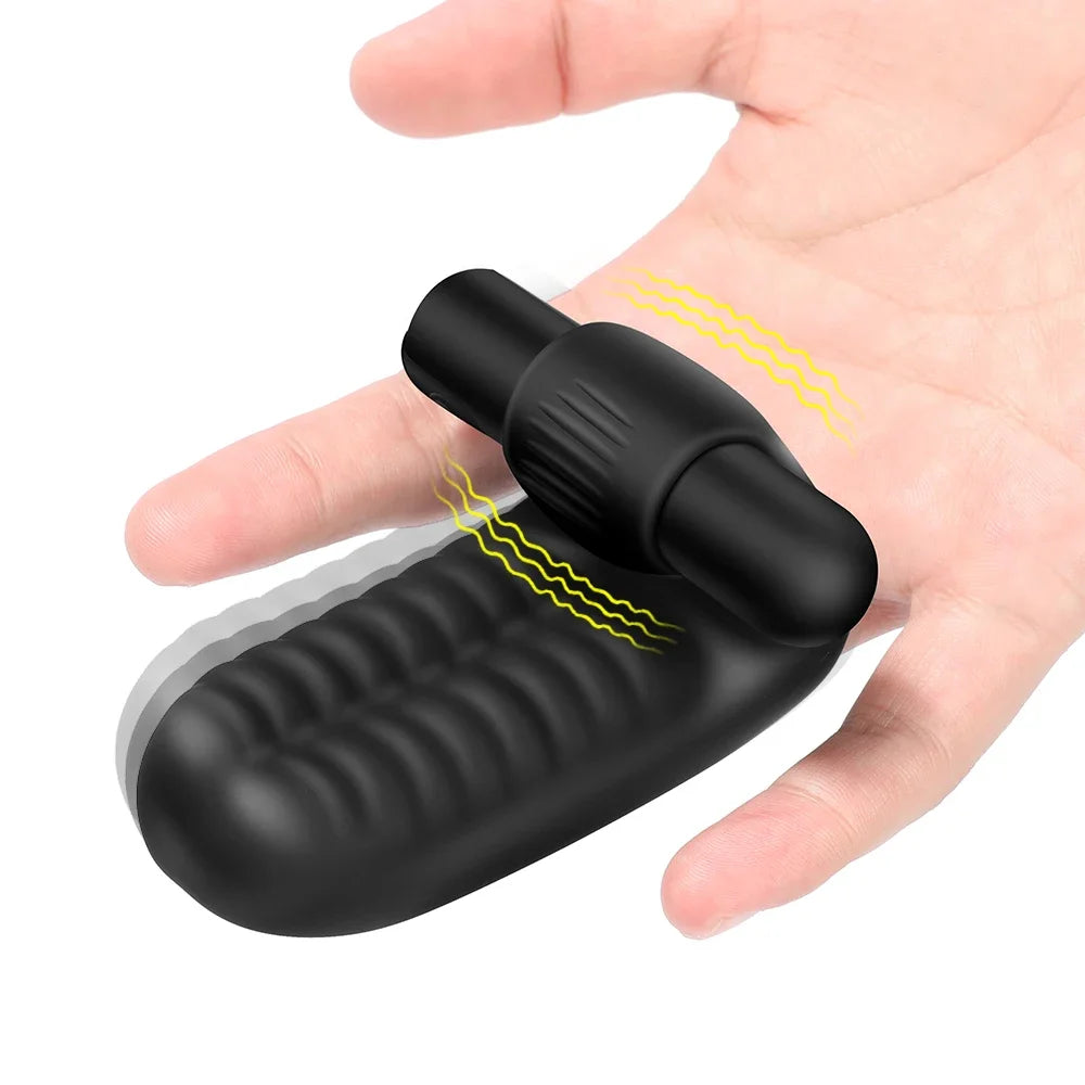 Finger Sleeve Vibrator G Spot Clit Massage Orgasm Massager penis Condom Stick Dildo Rabbit Vibrating Stick Sex Toy for Women EROCIT
