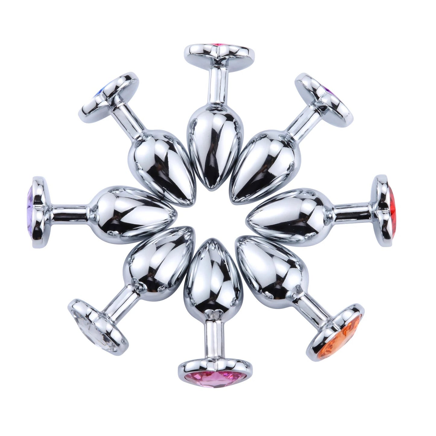 Anal Plug Heart 3 Sizes Stainless Steel Crystal Anal Plug Removable Butt Plug Stimulator Anal Sex Toys Prostate Massager Dildo EROCIT