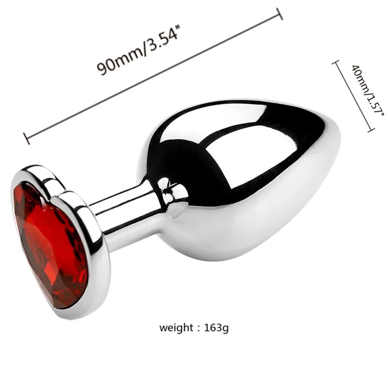 3PCS S/M/L Metal Anal Plug Butt Plug Sex Toy Butt Toy for Women Men Couples Gay Adult Game Masturbator Anal Diamond Sex Shop EROCIT