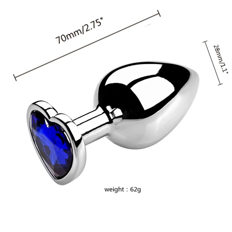 3PCS S/M/L Metal Anal Plug Butt Plug Sex Toy Butt Toy for Women Men Couples Gay Adult Game Masturbator Anal Diamond Sex Shop EROCIT