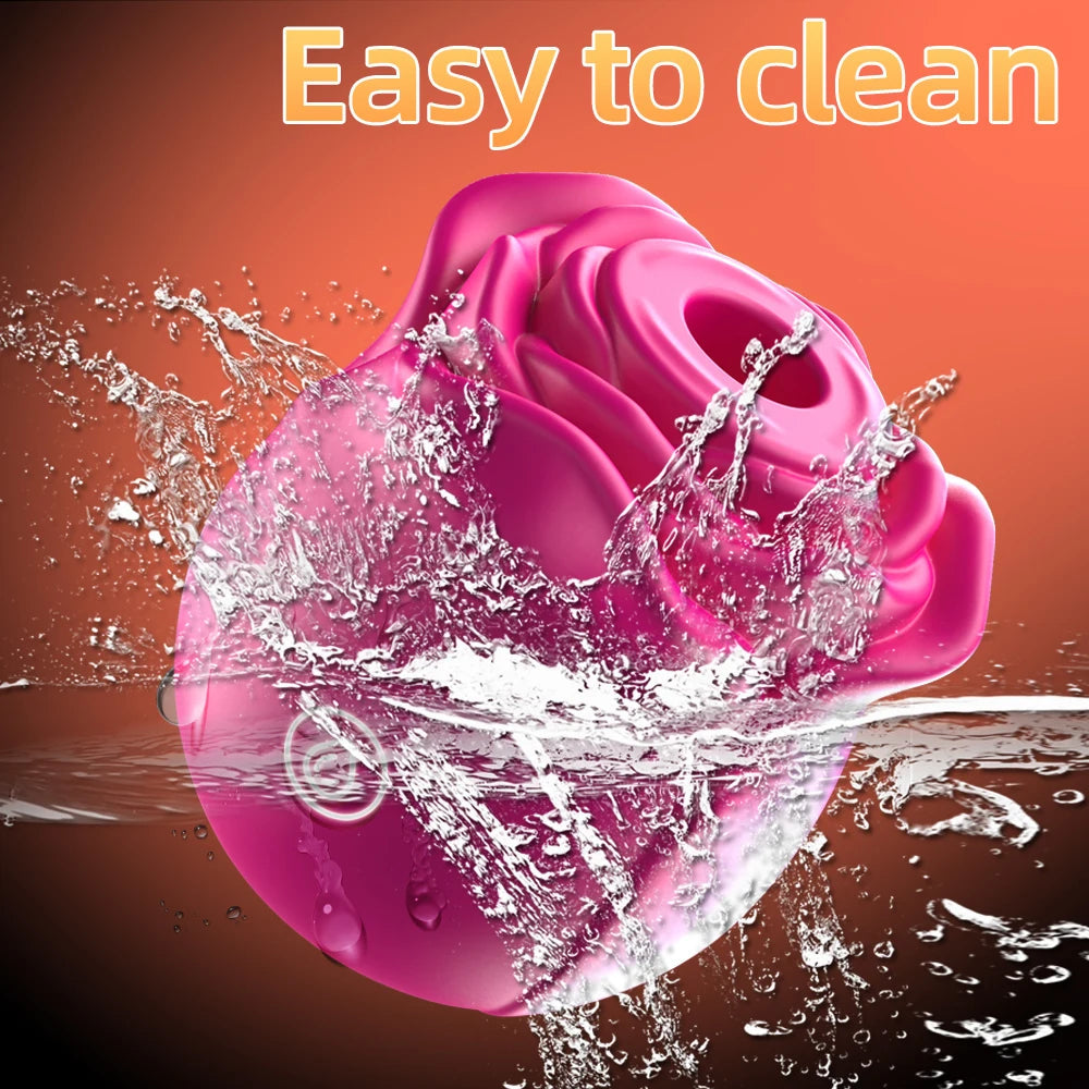 Rose Shape Vagina Sucking Vibrator Nipple Massager Clitoral Vacuum Stimulator Vibrating Female Masturbator Sex Toys for Adults EROCIT