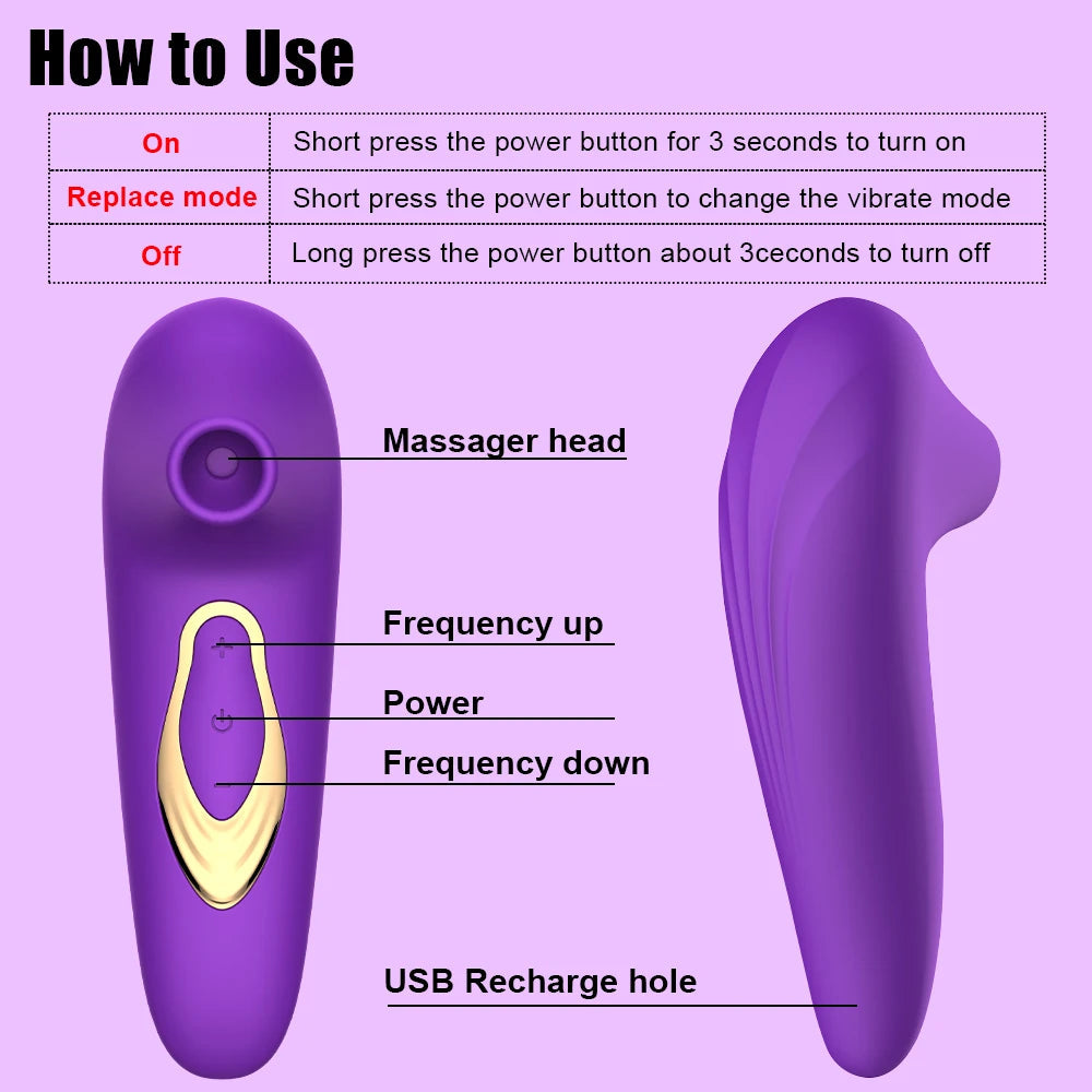 Vagina Sucking Vibrator Sex Toy for Woman Oral Tongue Blowing Suction Clitoris Stimulator Masturbator Erotic Sex Toys for Adults EROCIT