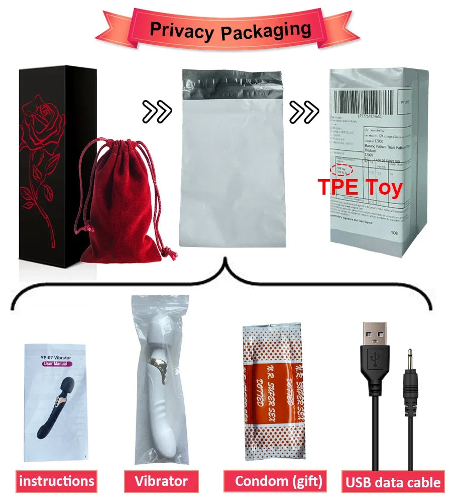 Powerful Vibrator Dildos Wand for Women 10 Modes Clitoris Stimulator G Spot Vagina Massager Adult Sex Toys for Woman EROCIT