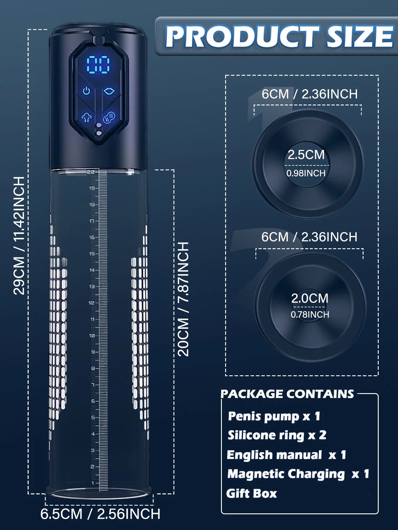 Electric Penis Pump Sex Toys for Men Penis Extension Automatic IPX7 Penis Water Pump Penis Enlargement Dick Erection Penis Train EROCIT