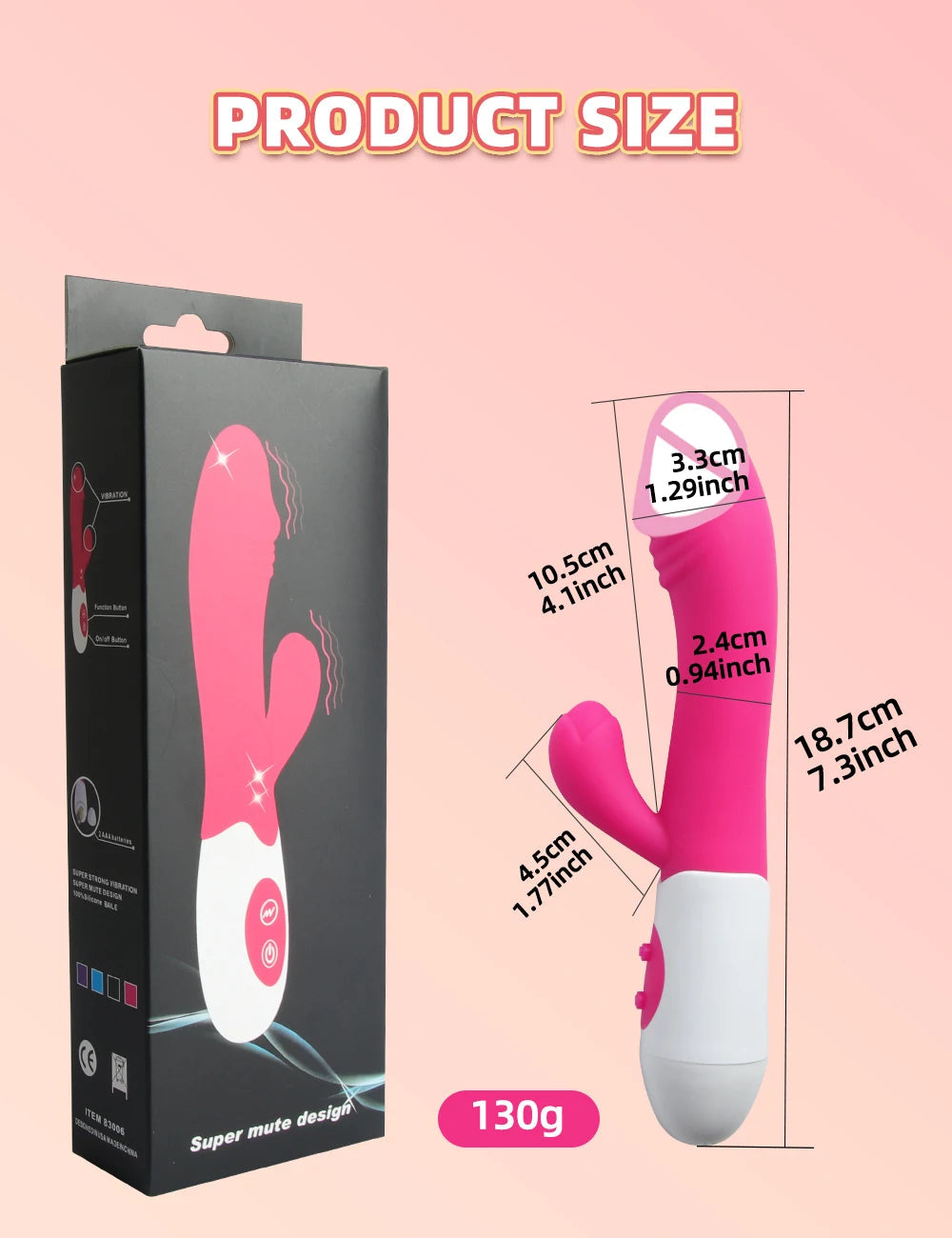 Rabbit Vibrator Dildo Powerful Dual Vibration G Spot Clitoris Stimulation Masturbators Vaginal Massager Adult For Women Sex Toys EROCIT
