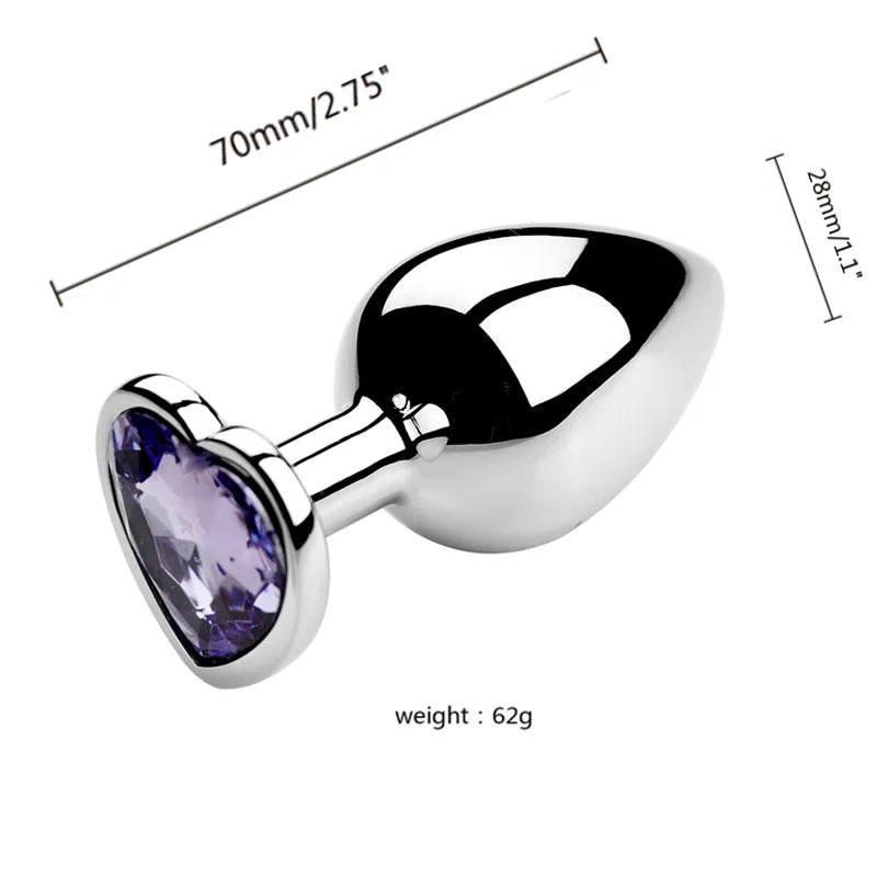 3PCS S/M/L Metal Anal Plug Butt Plug Sex Toy Butt Toy for Women Men Couples Gay Adult Game Masturbator Anal Diamond Sex Shop EROCIT