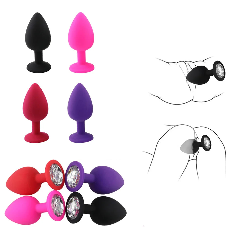 Soft Silicone Anal Butt Plug Men Prostate Massager Adult Gay Products Ass Stuffed Anal Trainer Unisex Sex Toys for Couples Goods EROCIT