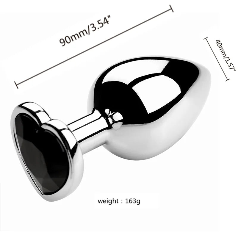 3PCS S/M/L Metal Anal Plug Butt Plug Sex Toy Butt Toy for Women Men Couples Gay Adult Game Masturbator Anal Diamond Sex Shop EROCIT