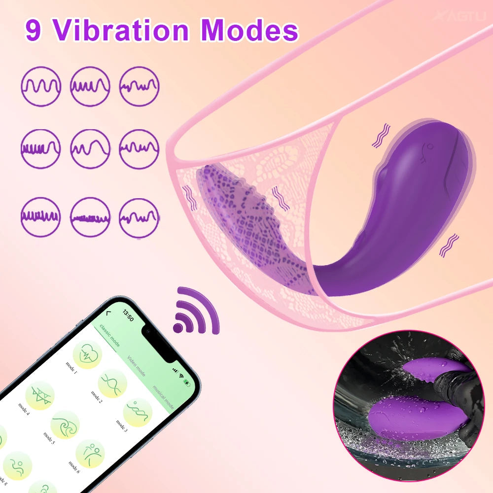Sex Toys Bluetooth Female Vibrator Egg APP Control G Spot Stimulator Dildo Vibrating Vagina Balls Adult Goods for Women Panties EROCIT