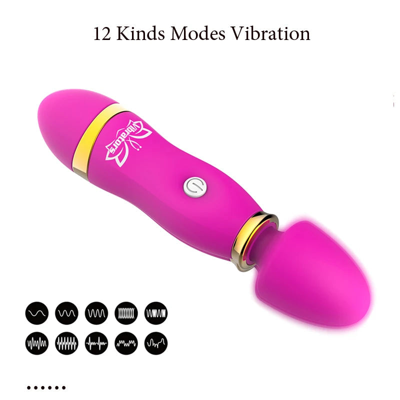 12 Speeds Vagina Vibrator AV Stick for Women Magic Wand Body Massager Female Masturbator G-Spot Sex Toy Shop Clitoris Stimulator EROCIT