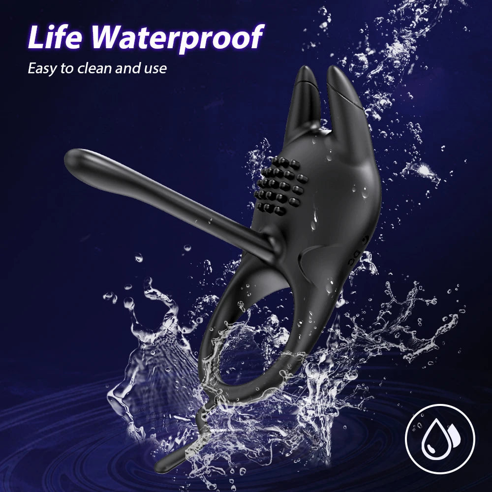 Vibrating Penis Ring for Men Delay Ejaculation Cock Ring Male Penis Massager Clitoral G Spot Stimulation Sex Toys for Couples EROCIT