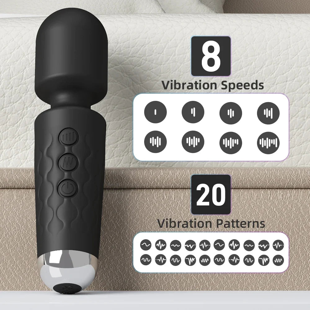 20 Speeds Powerful AV Vibrator for Women Nipple G spot Clitoris Stimulator Magic-Wand Dildo Female Masturbation Adult Sex Toys EROCIT