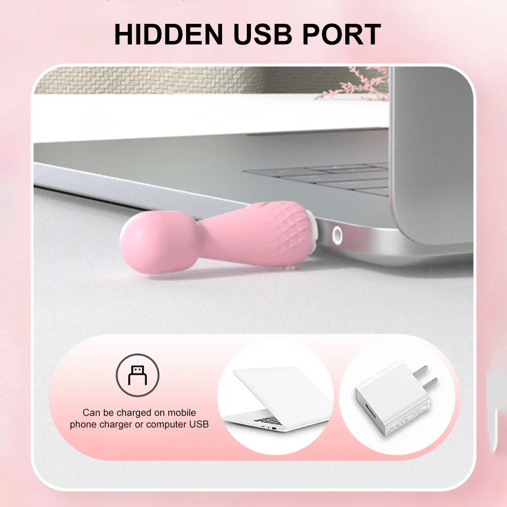 10 Modes Strong Vibration Mini Vibrator Magic Stick USB Charging Massager Clitoris G-Spot Vibrators Sex Toy For Women Adults 18 EROCIT