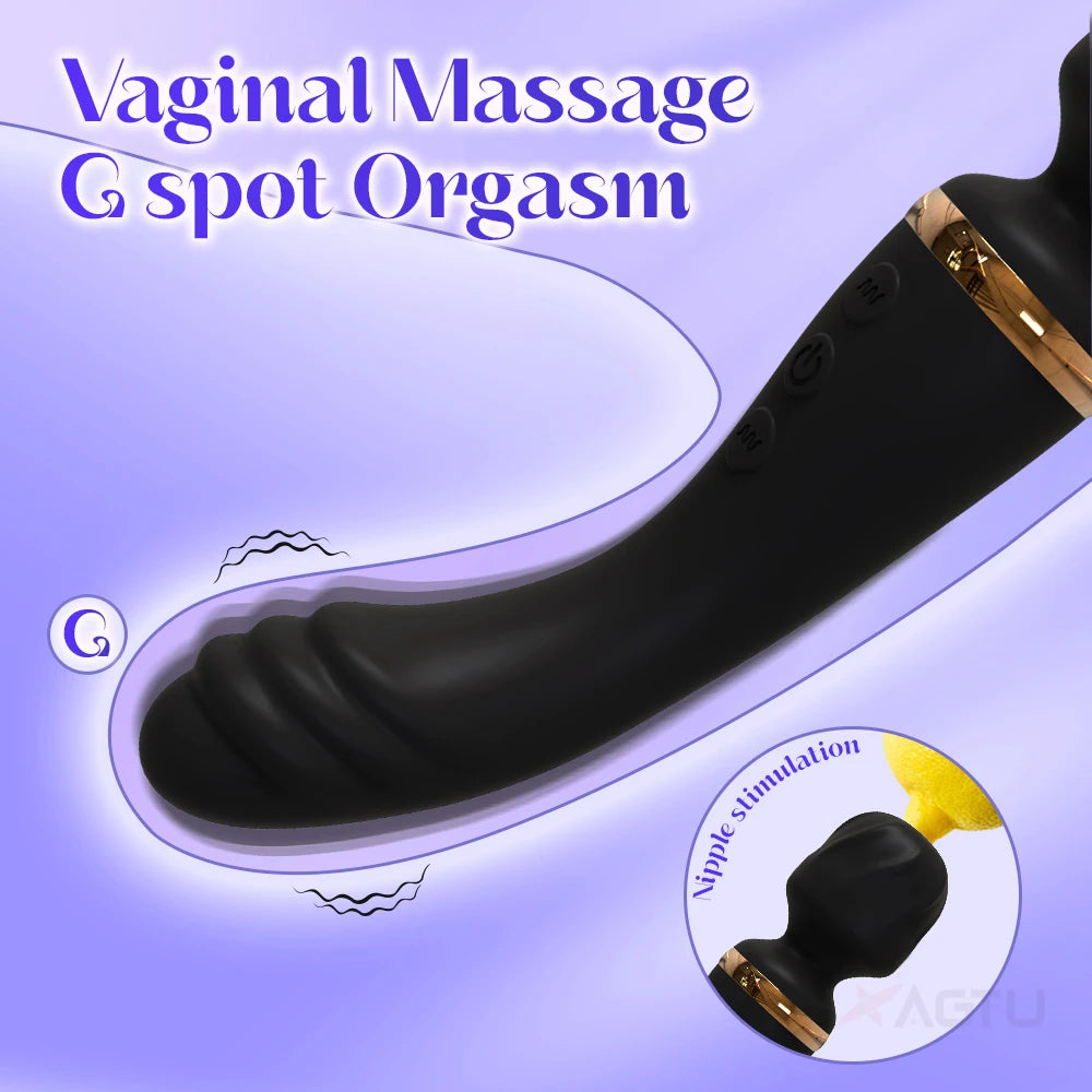 AV Vibrator for Women Vagina Massager USB Rechargeable 2 Motors G Spot Clit Clitoris Stimulator Female Sex Toys Adults Goods EROCIT